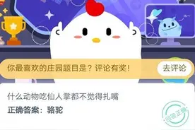 什么动物吃仙人掌都不觉得扎嘴 蚂蚁庄园5月25日答案今日答案图片