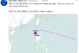 动作频频！美军两架B-1B轰炸机被曝再度飞入南海上空图片