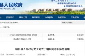 山东两地发布最新人事任免！这个县新任一名县长图片