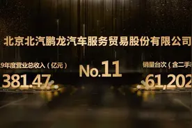 中国汽车经销商集团百强榜发布，北汽鹏龙跃居第11位图片