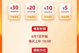 最大规模消费券来了！天猫再加40亿618现金消费券图片