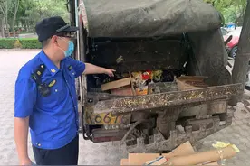 怎么又是你？一家公司混运垃圾被海淀城管连罚两次图片