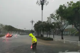 珠海暴雨持续，多路公交车停运图片