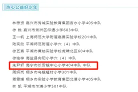 优秀！海宁7名小学生被嘉兴点名表彰图片