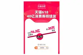 天猫618已发16.2亿现金消费券帮助20万商家“回血”图片