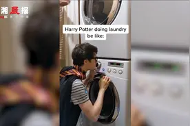 国外小伙用洗衣机演奏哈利波特主题曲 JK罗琳竟然转发了