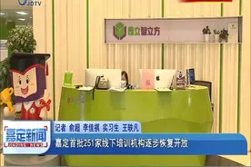 嘉定首批251家线下培训机构逐步恢复开放视频封面