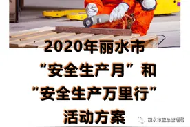 【安全生产月】全国第19个“安全生产月” 丽水要干这些事情！图片