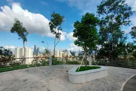 梅林公园听涛区建成试运行，快来山顶领略城市繁华风光图片