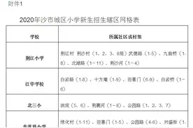 沙市区2020年义务教育招生方案出台 附片区划分表图片
