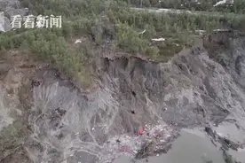 挪威海岸山体滑坡房屋冲入大海 一条狗卷入泥石流安然游回岸上图片