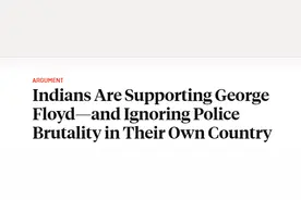 印度都来声援弗洛伊德？美媒震怒：例举多起印度警察暴力执法怒斥其“双标”图片