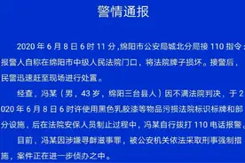 男子不满判决向法院牌子喷漆 被采取刑事强制措施图片