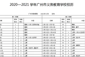 广州中小学寒暑假时间定了图片
