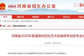河南2020年艺术类省统考专业合格线及分数段公布图片