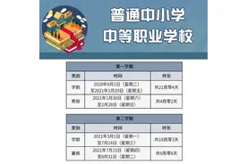官宣！北京中小学寒暑假安排来了：春季学期7月10日结束，9月1日开学图片