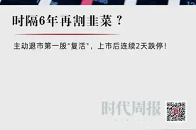 时隔6年再割韭菜？主动退市第一股"复活"，上市后连续2天跌停图片