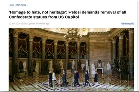 佩洛西呼吁移除国会大厦所有南方邦联人物雕像：保留它们是向仇恨致敬图片