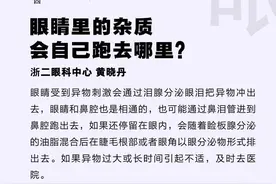 「眼科日历·6月11日」眼睛里的杂质会自己跑去哪里？图片