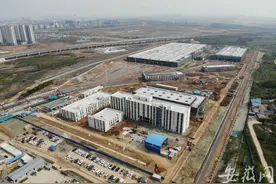 合肥轨道交通4号线科学城车辆段16座单体建筑全部封顶图片