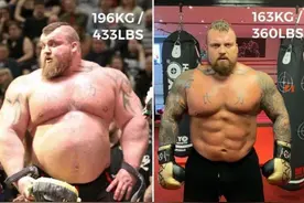 能硬拉500公斤的世界顶级大力士约战！“魔山”对手为这场拳击赛减重66斤图片