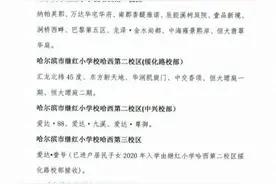哈尔滨市南岗区2020年小学各学校学区招生范围公布图片