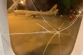 高空惊魂！女子飞机上朝着舷窗重拳猛砸……玻璃当场破裂图片