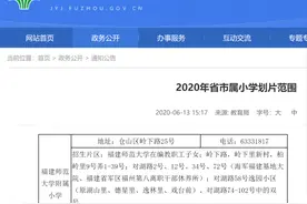 福州2020年省市属小学划片范围公布图片