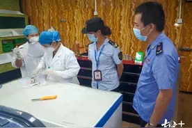 黄沙水产市场抽检进口三文鱼等71个样品，检测结果均为阴性图片