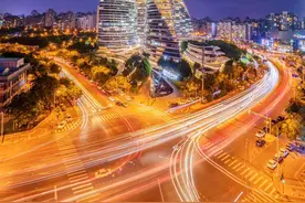 望京soho夜景图片
