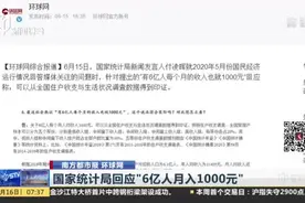 南方都市报 环球网：国家统计局回应“6亿人月入1000元”视频封面