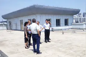 临沂市生态环境局徐敬清到鲁南制药国控空气质量监测站点现场调研图片