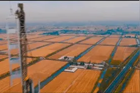 瞰！164米桓台新地标——广电综合发射塔主塔体今日封顶图片