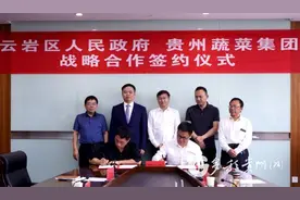「聚焦9+3」云岩区人民政府与贵州蔬菜集团签约 探索扶贫新模式助力脱贫攻坚图片