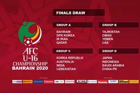 U16亚少赛分组：中国国少遭遇印尼、沙特、日本图片