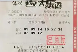 追加投注很重要，长春购彩者54元喜中197万元大奖图片