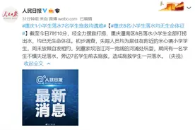 重庆1小学生落水7名学生施救均遇难 8名小学生落水均无生命体征图片