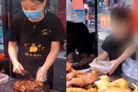 动作熟练，一气呵成！6岁萌娃帮卖卤菜 妈妈：不想让他沉迷手机图片