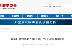 甘肃新增7例境外输入性新冠肺炎确诊病例图片