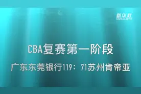 视频丨CBA复赛第一阶段：广东东莞银行胜苏州肯帝亚视频封面