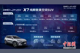 搭载L2级自动驾驶BEIJING-X7正式上市 指导价10.49万元起图片