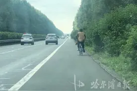 惊呆！小伙子骑共享单车上高速，要回大庆过端午……群众报警了图片