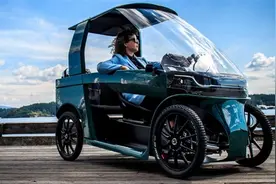 这设计中国老头乐都服！挪威一车企推微型代步车：人力+电动两种动力图片