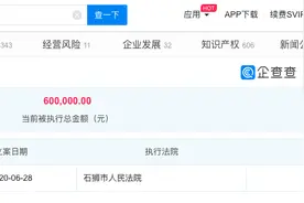 永安行新增被执行人信息，执行标的60万图片