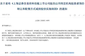 询价转让来了！解禁大考将至，科创板减持规则正式出台图片