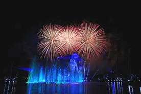 水母上天！珠海长隆海洋王国上演烟花星闪幻彩秀图片