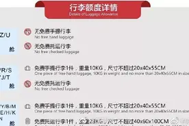 首推国内托运行李“计件制”、手提行李放款尺寸图片