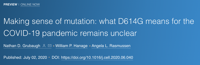新冠D614G突变席卷全球：感染力超2.6倍，与毒性无关