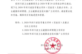 绵阳四〇四医院3学科齐获省卫健委医学甲级重点专科立项建设项目图片