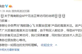 “随心飞”太火爆App崩了，海南航空致歉：正加紧优化系统图片